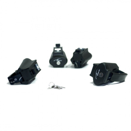 Багажная система "LUX" Бэлт с черными дугами 1,2м аэро-трэвэл (82 мм) для а/м с рейлингами от магазина ФаркопРос